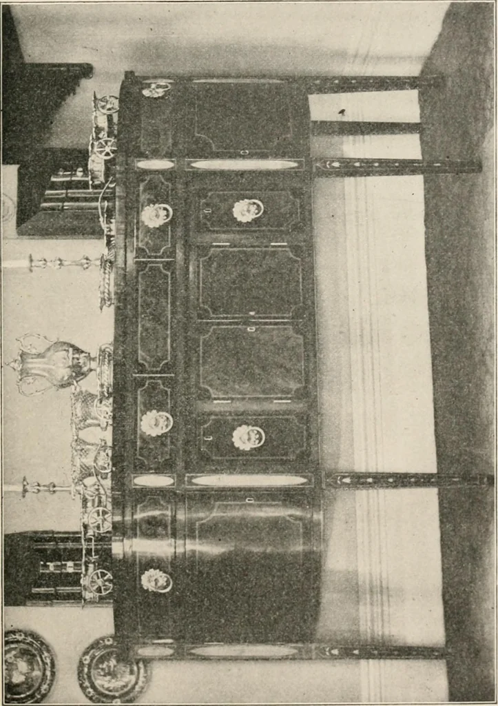 An illustration from Furniture of the olden time, 1902, leaf 121