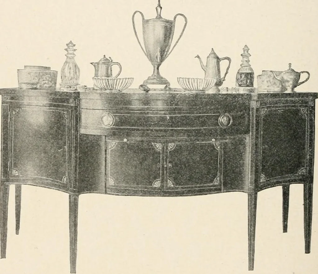An illustration from Furniture of the olden time, 1902, leaf 124
