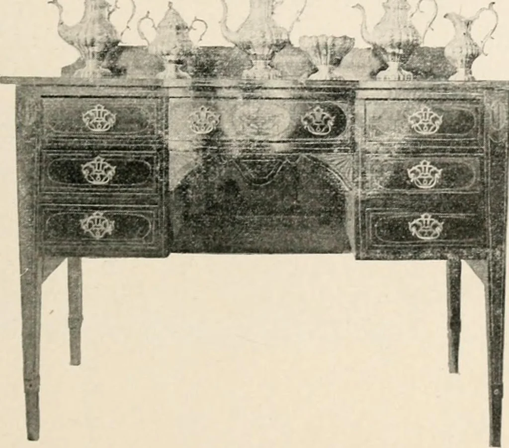 An illustration from Furniture of the olden time, 1902, leaf 125