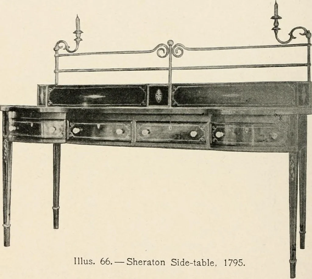 An illustration from Furniture of the olden time, 1902, leaf 126