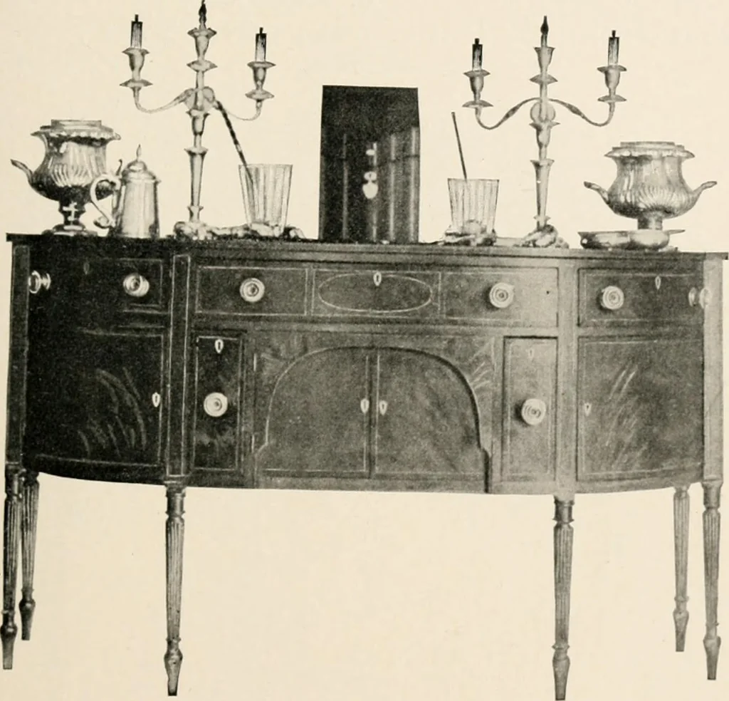 An illustration from Furniture of the olden time, 1902, leaf 127