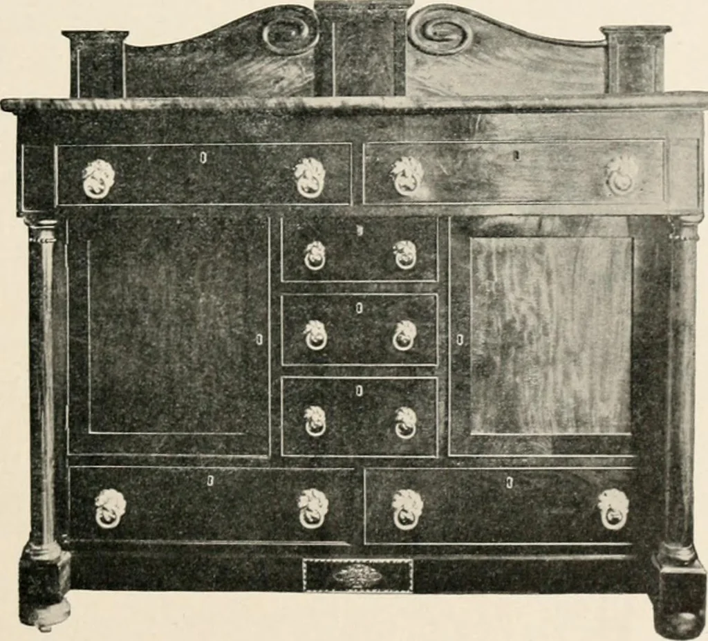 An illustration from Furniture of the olden time, 1902, leaf 131