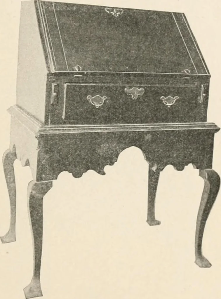 An illustration from Furniture of the olden time, 1902, leaf 137