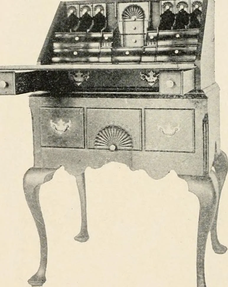 An illustration from Furniture of the olden time, 1902, leaf 138