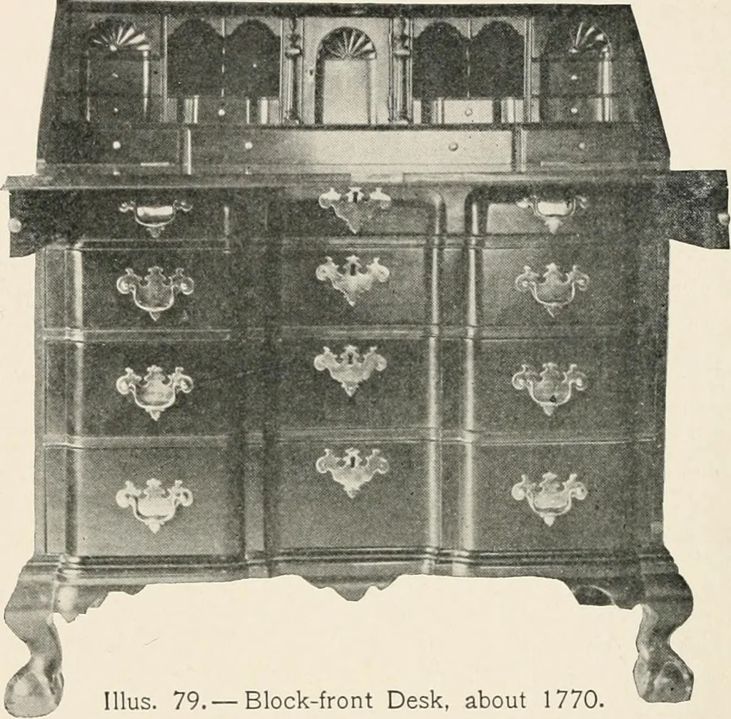 An illustration from Furniture of the olden time, 1902, leaf 142