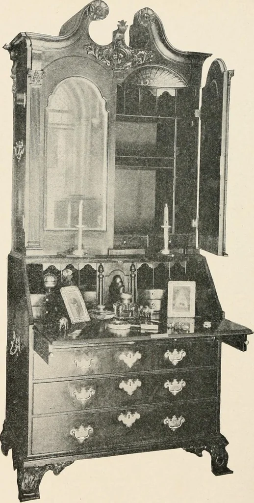 An illustration from Furniture of the olden time, 1902, leaf 144