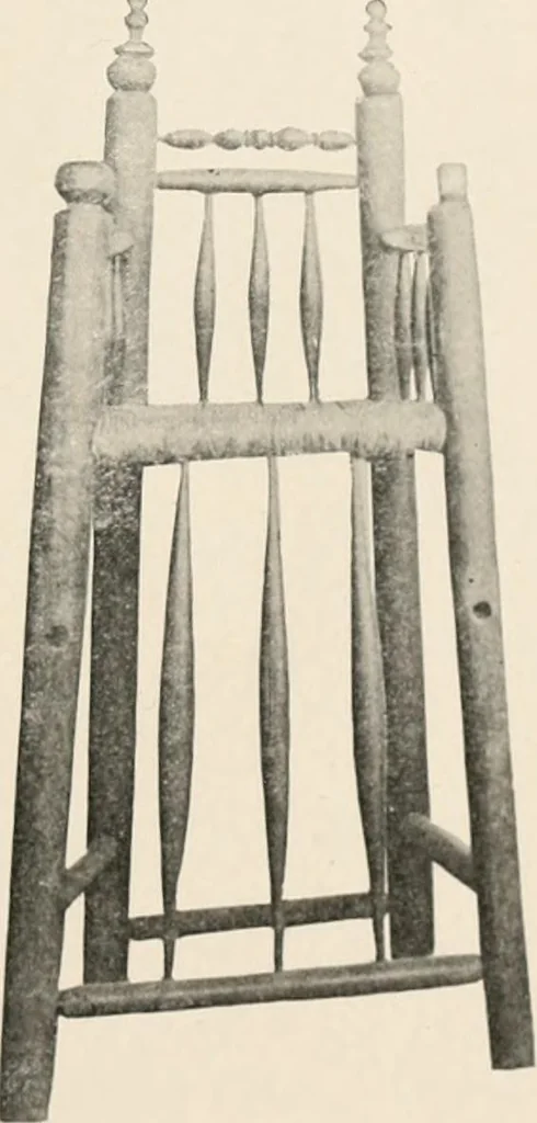 An illustration from Furniture of the olden time, 1902, leaf 167