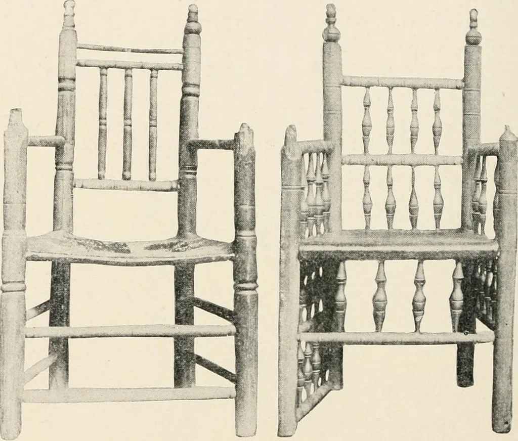 An illustration from Furniture of the olden time, 1902, leaf 168