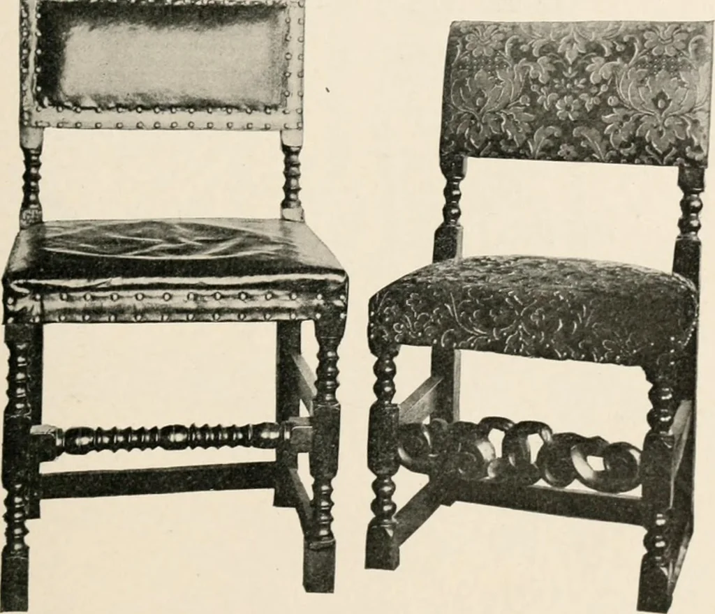 An illustration from Furniture of the olden time, 1902, leaf 171