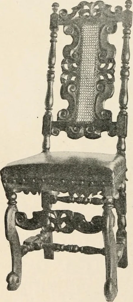 An illustration from Furniture of the olden time, 1902, leaf 172