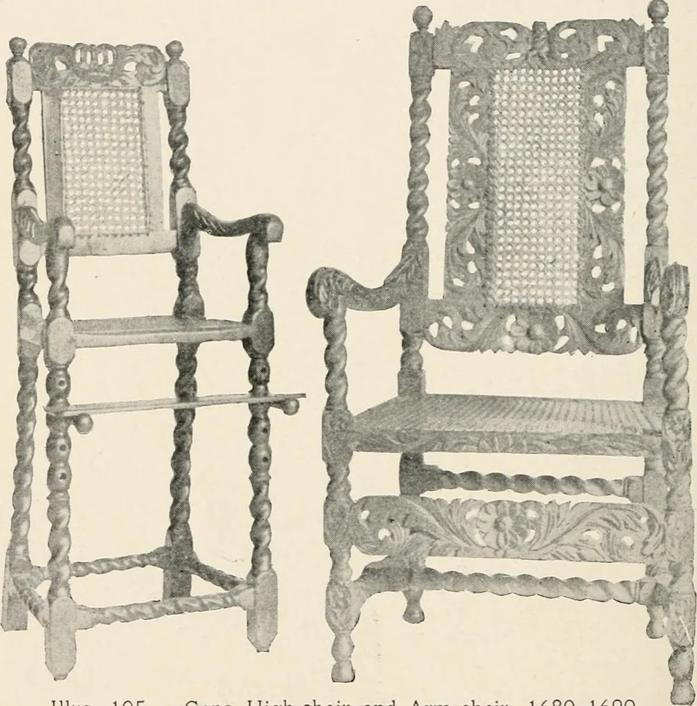 An illustration from Furniture of the olden time, 1902, leaf 174