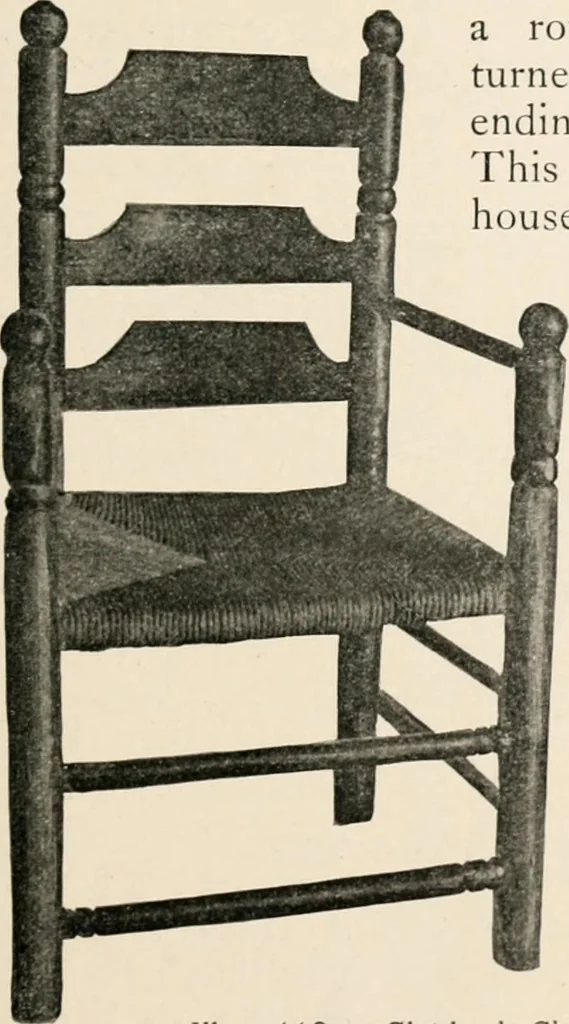 An illustration from Furniture of the olden time, 1902, leaf 181