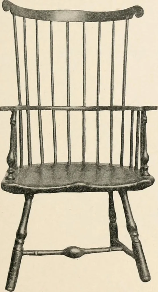 An illustration from Furniture of the olden time, 1902, leaf 185