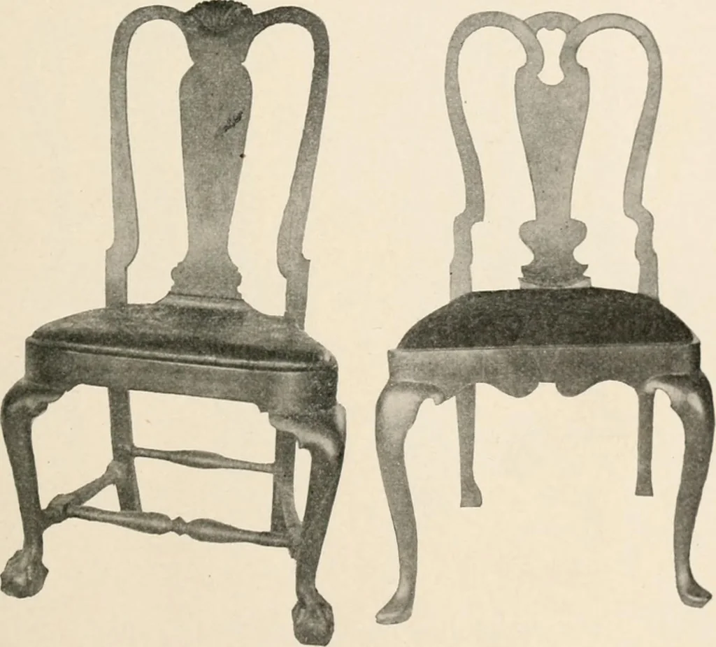 An illustration from Furniture of the olden time, 1902, leaf 189