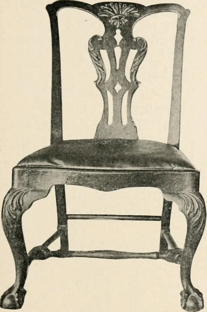 An illustration from Furniture of the olden time, 1902, leaf 195