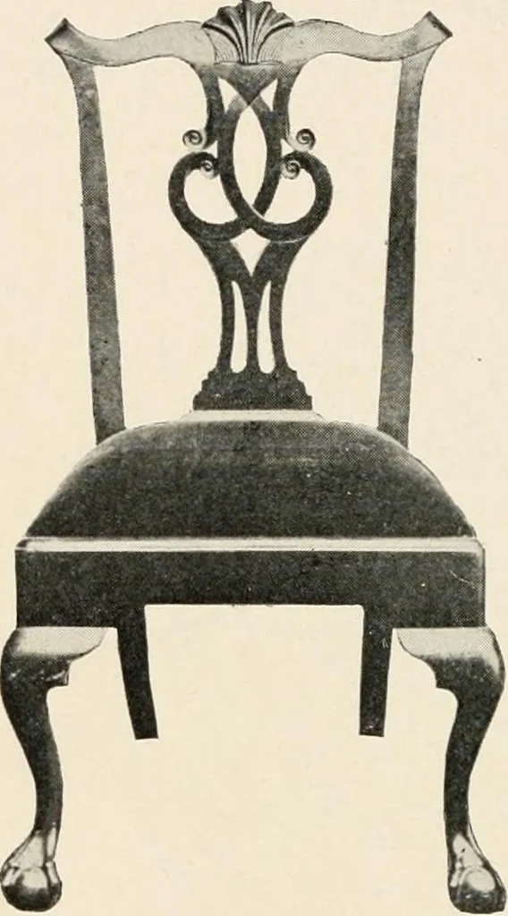 An illustration from Furniture of the olden time, 1902, leaf 196