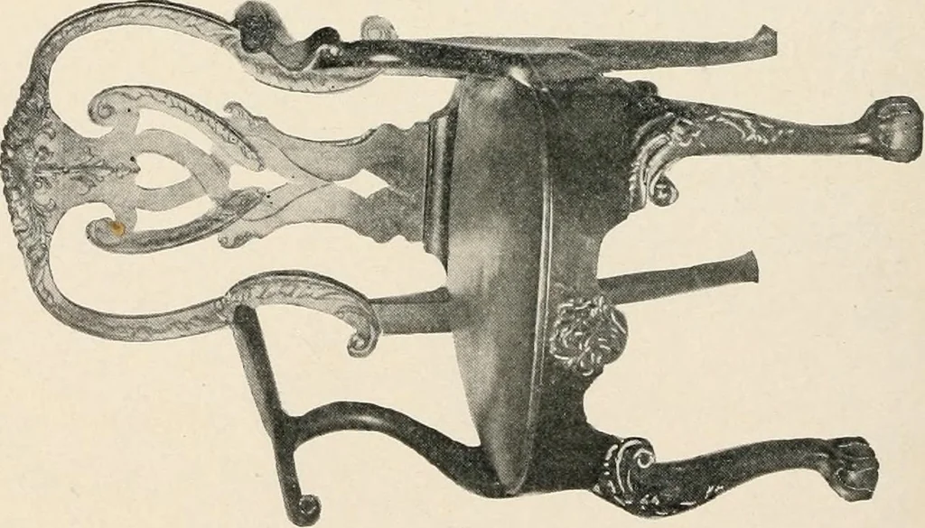 An illustration from Furniture of the olden time, 1902, leaf 198
