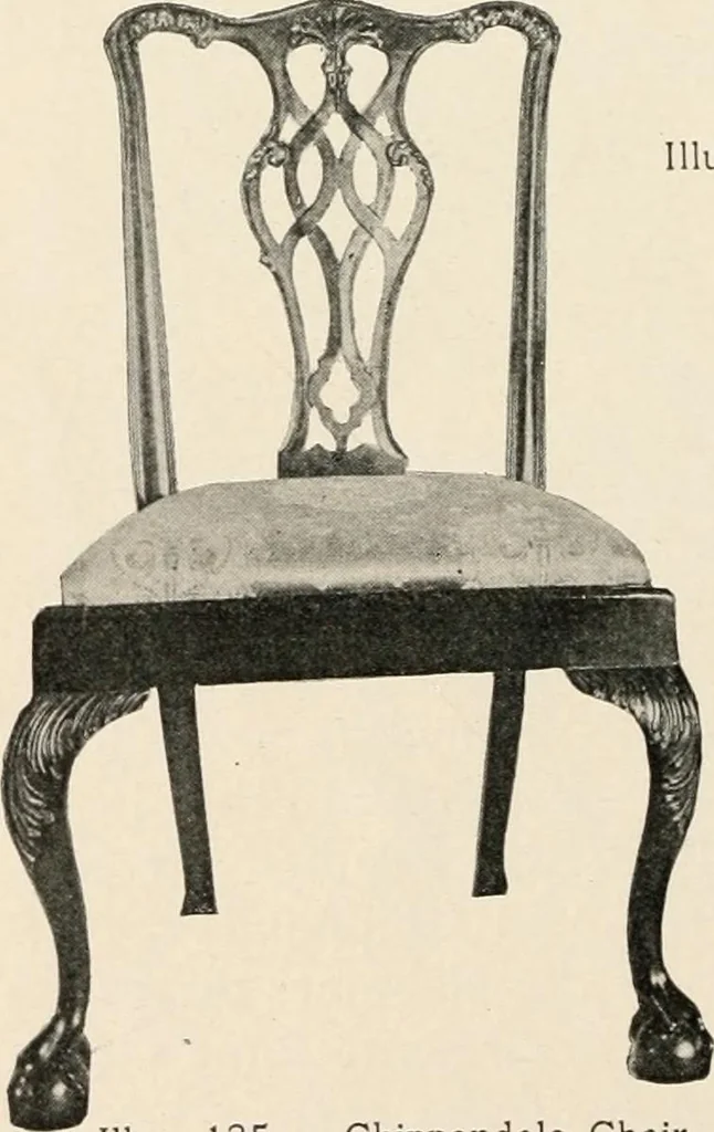 An illustration from Furniture of the olden time, 1902, leaf 200