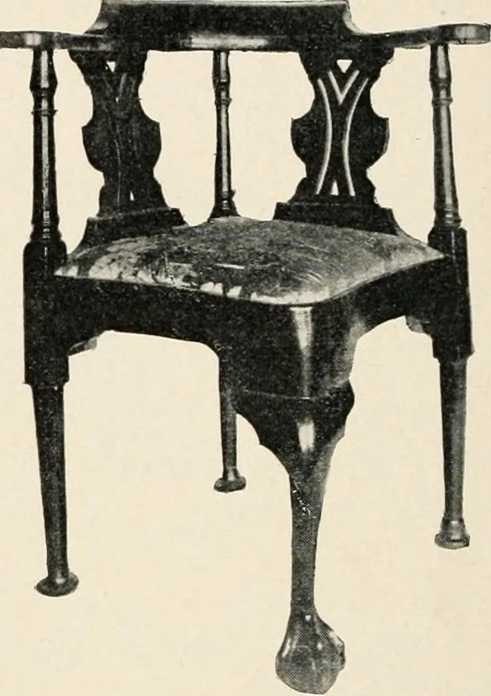 An illustration from Furniture of the olden time, 1902, leaf 200