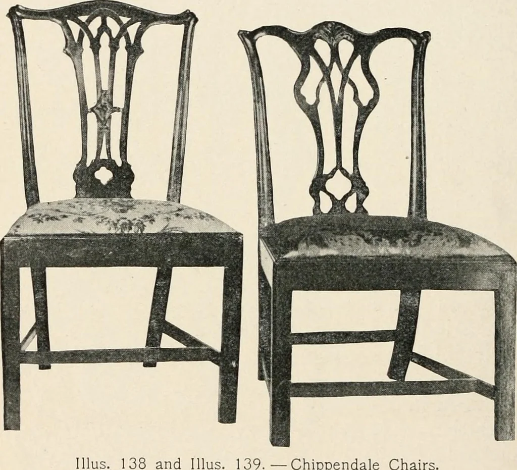 An illustration from Furniture of the olden time, 1902, leaf 202