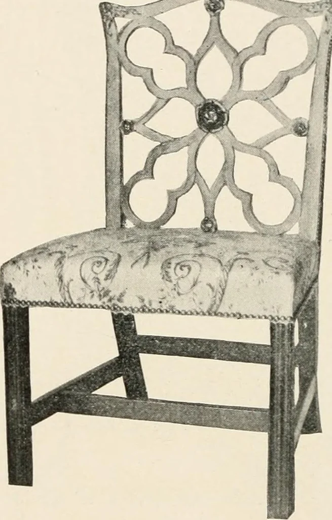 An illustration from Furniture of the olden time, 1902, leaf 204