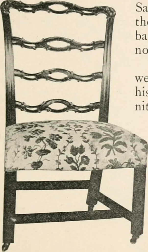 An illustration from Furniture of the olden time, 1902, leaf 205