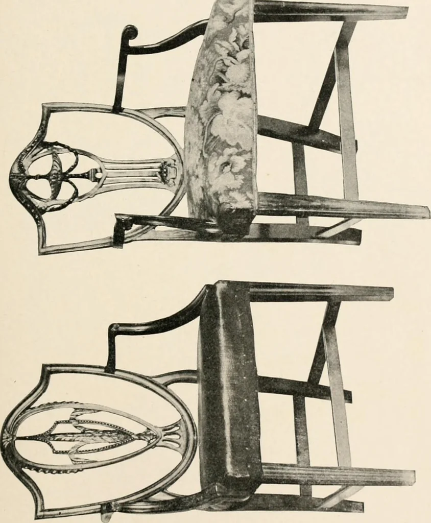 An illustration from Furniture of the olden time, 1902, leaf 207