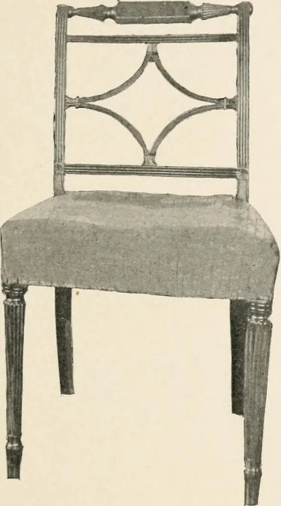 An illustration from Furniture of the olden time, 1902, leaf 215