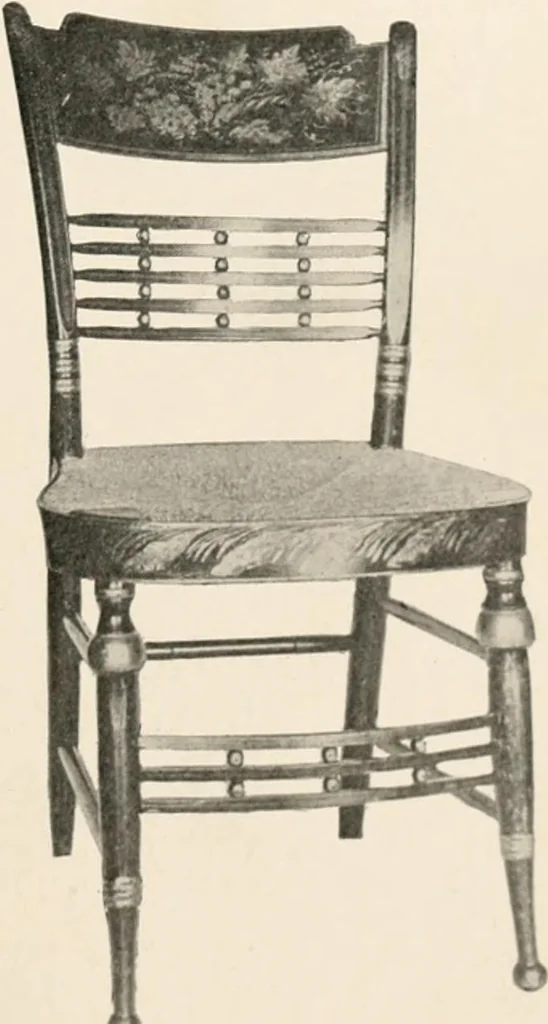An illustration from Furniture of the olden time, 1902, leaf 215