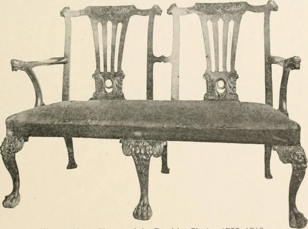An illustration from Furniture of the olden time, 1902, leaf 229