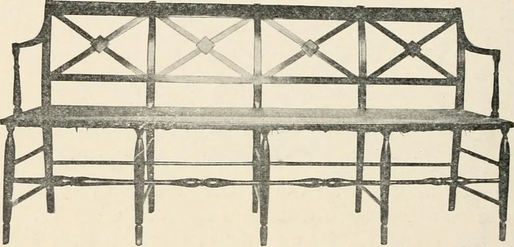 An illustration from Furniture of the olden time, 1902, leaf 232
