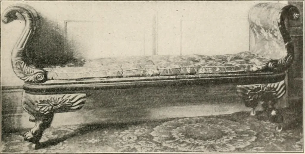 An illustration from Furniture of the olden time, 1902, leaf 237