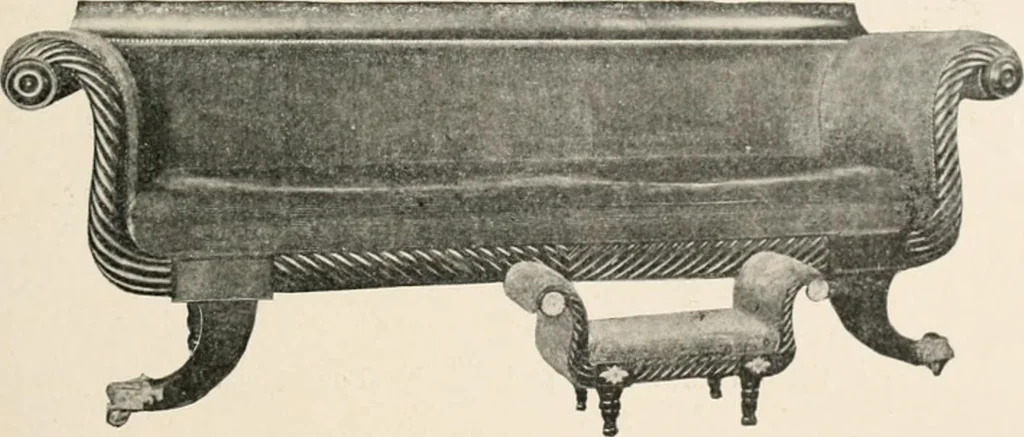 An illustration from Furniture of the olden time, 1902, leaf 239