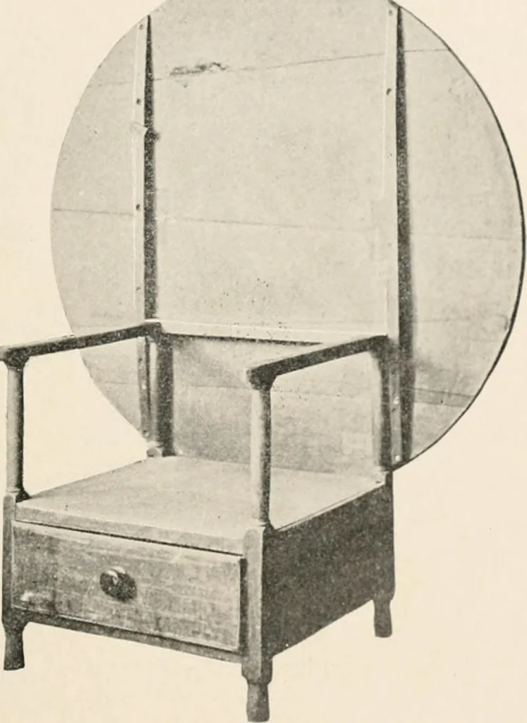 An illustration from Furniture of the olden time, 1902, leaf 243