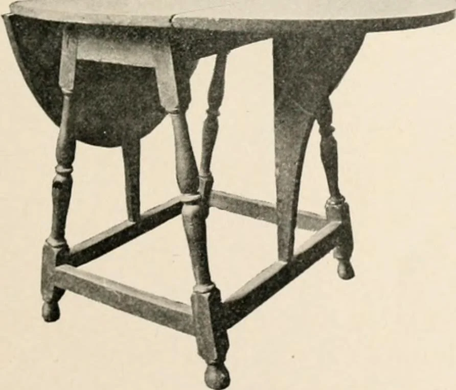 An illustration from Furniture of the olden time, 1902, leaf 245