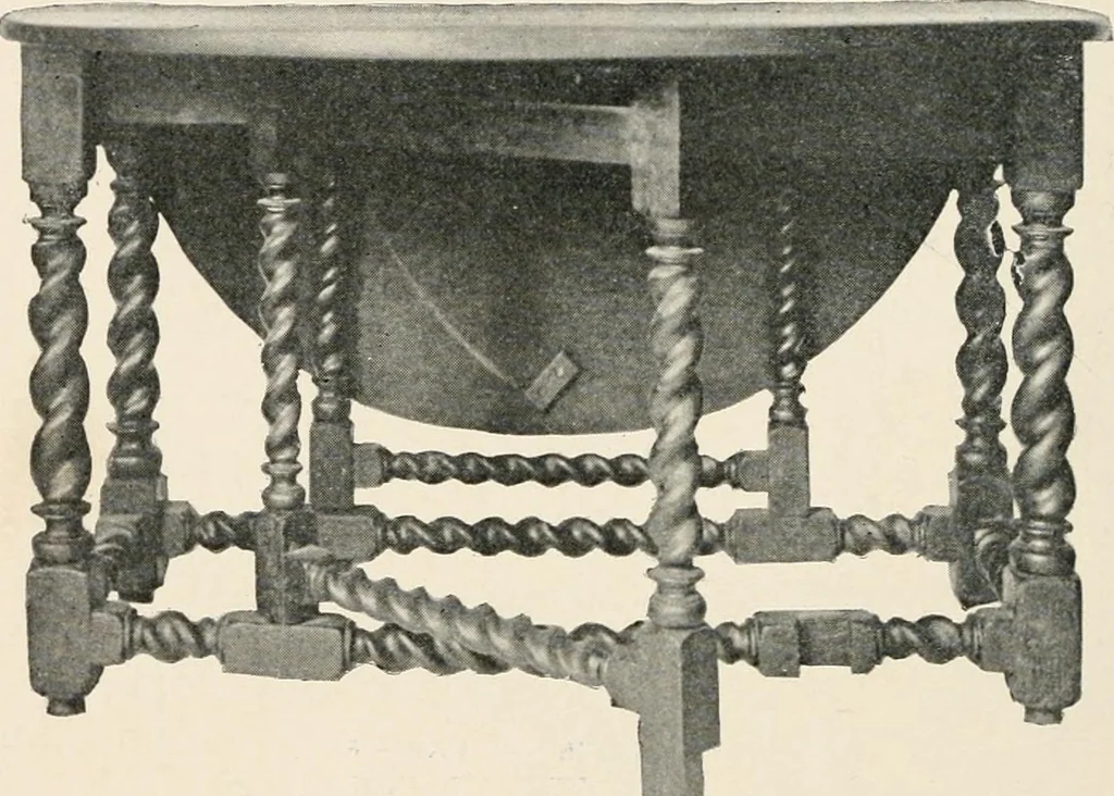 An illustration from Furniture of the olden time, 1902, leaf 246