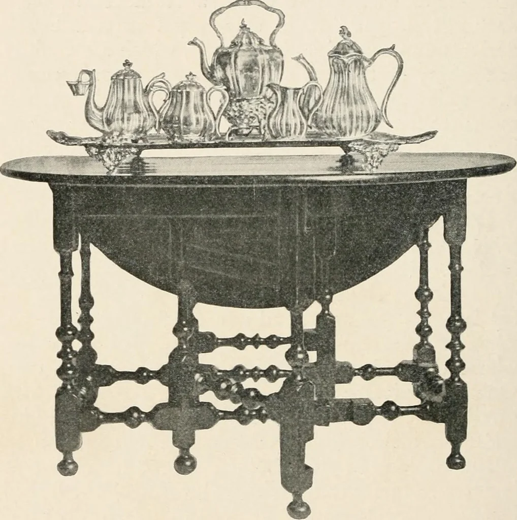 An illustration from Furniture of the olden time, 1902, leaf 250
