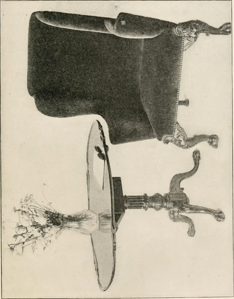 An illustration from Furniture of the olden time, 1902, leaf 255