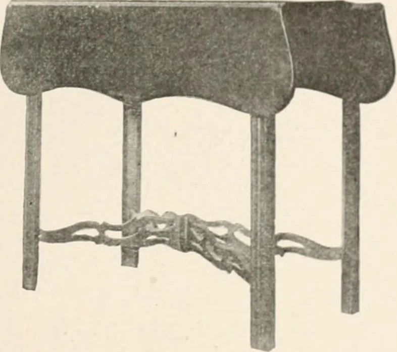 An illustration from Furniture of the olden time, 1902, leaf 261