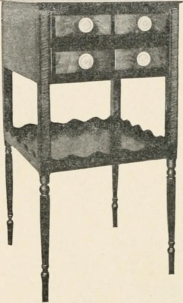 An illustration from Furniture of the olden time, 1902, leaf 266