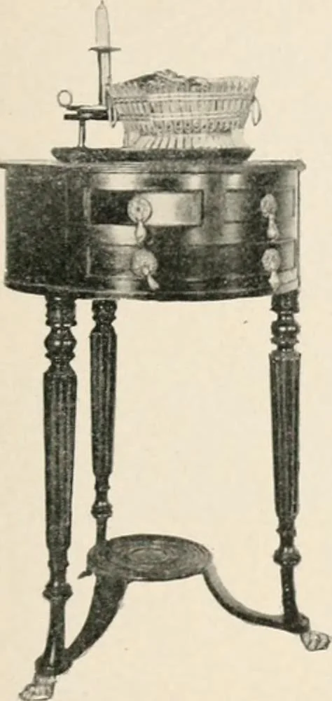 An illustration from Furniture of the olden time, 1902, leaf 267