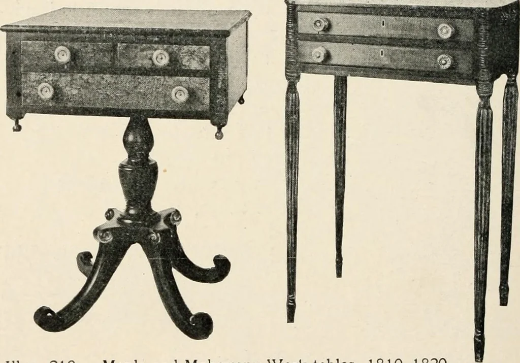 An illustration from Furniture of the olden time, 1902, leaf 268