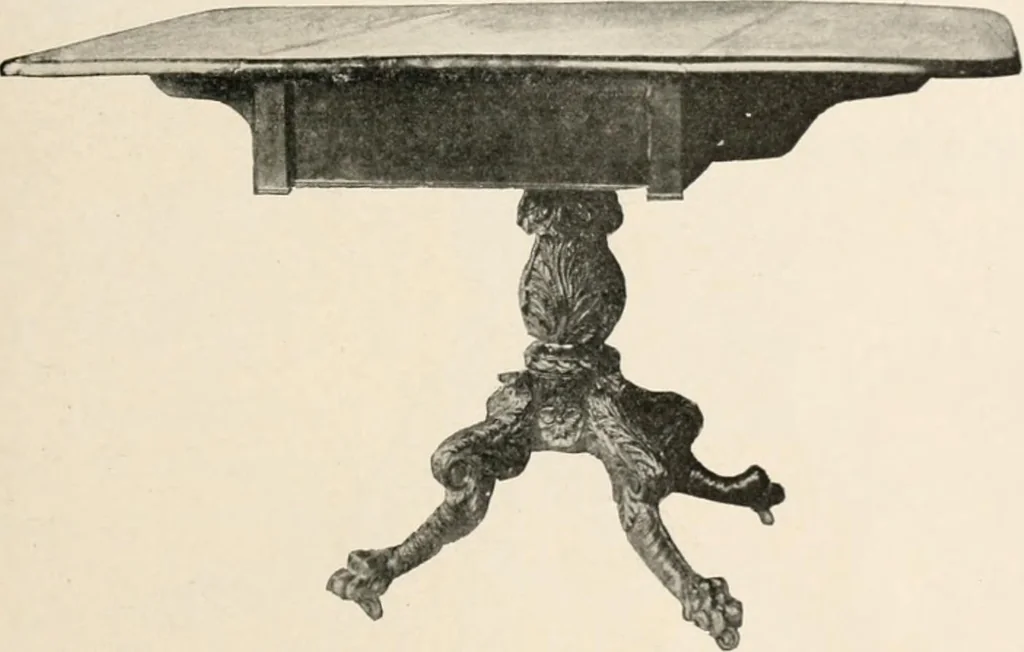 An illustration from Furniture of the olden time, 1902, leaf 269