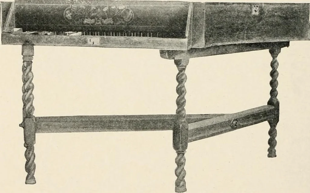 An illustration from Furniture of the olden time, 1902, leaf 276