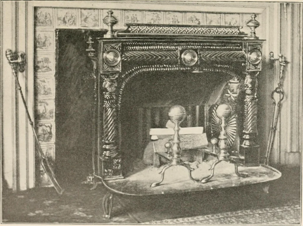 An illustration from Furniture of the olden time, 1902, leaf 323