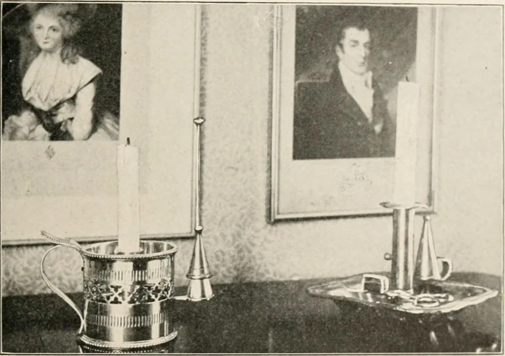 An illustration from Furniture of the olden time, 1902, leaf 331