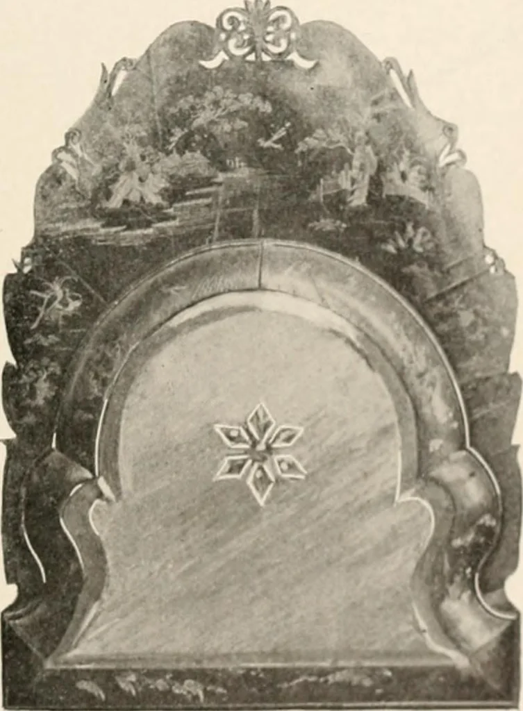 An illustration from Furniture of the olden time, 1902, leaf 363