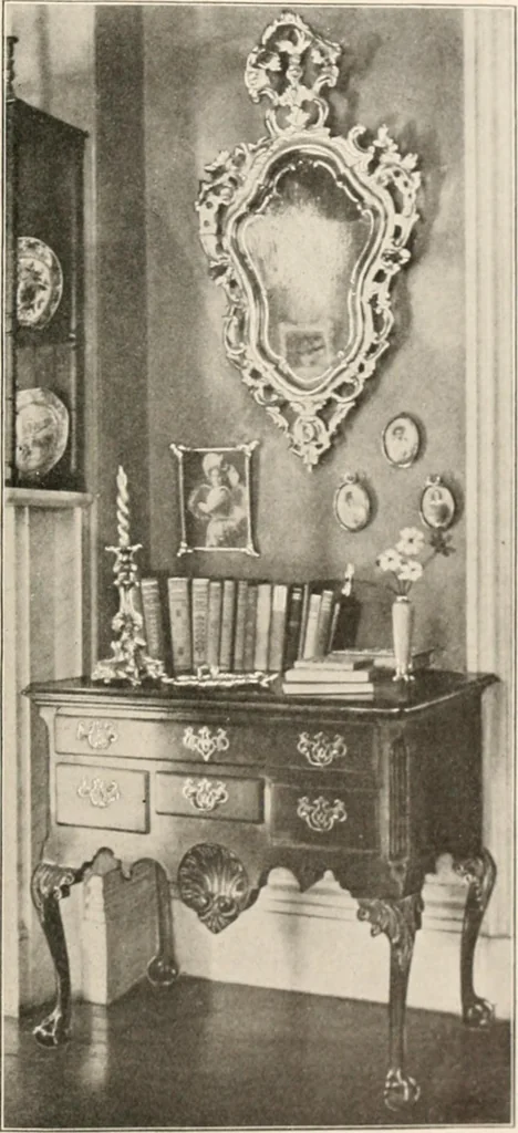 An illustration from Furniture of the olden time, 1902, leaf 365