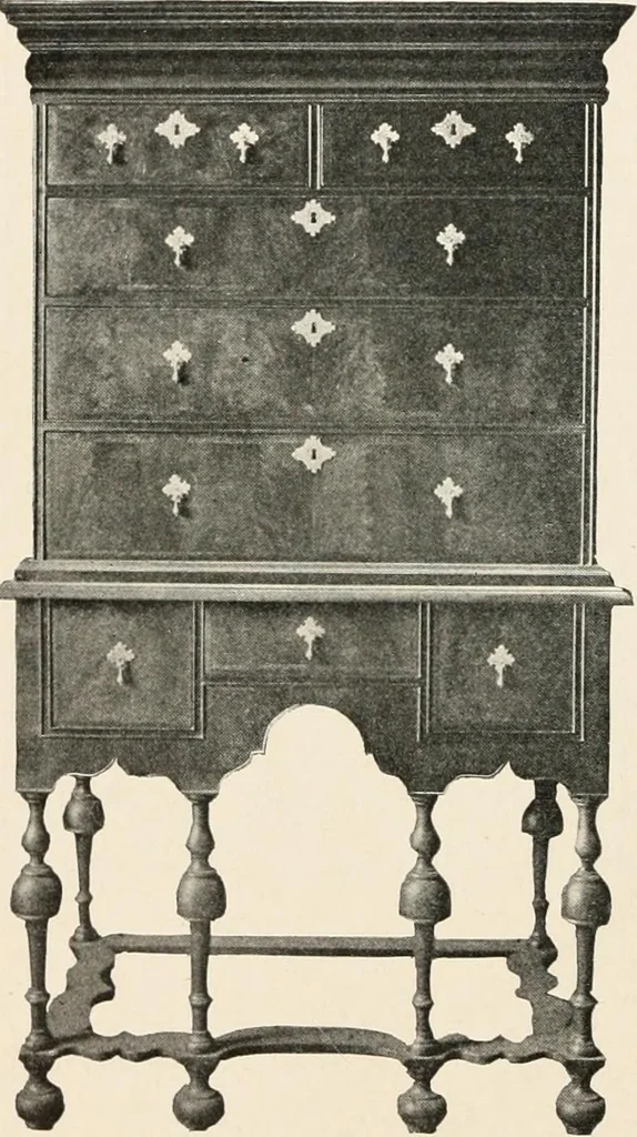 An illustration from Furniture of the olden time, 1902, leaf 48