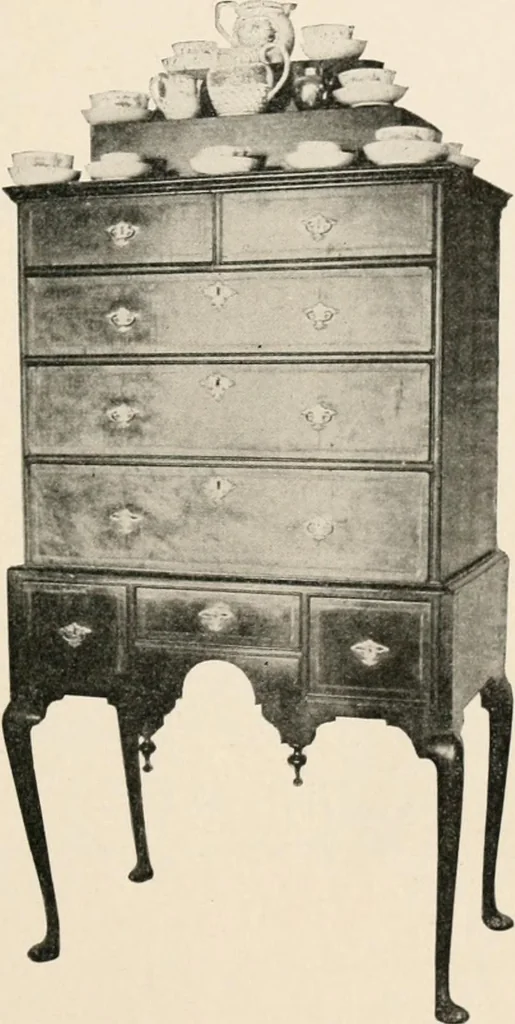 An illustration from Furniture of the olden time, 1902, leaf 51